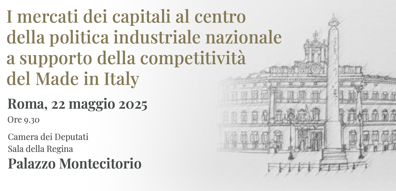 I mercati dei capitali al centro della politica industriale nazionale a supporto della competitività del Made in Italy